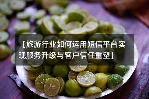 【旅游行业如何运用短信平台实现服务升级与客户信任重塑】