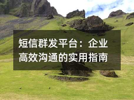 短信群发平台:企业高效沟通的实用指南