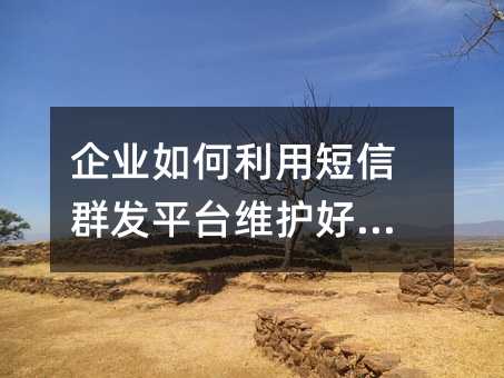 企业如何利用短信群发平台维护好会员