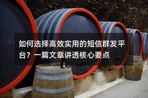 如何选择高效实用的短信群发平台?一篇文章讲透核心要点