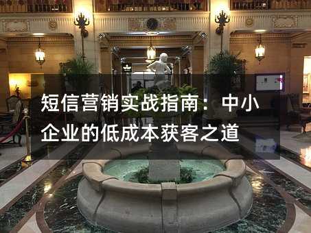 短信营销实战指南:中小企业的低成本获客之道