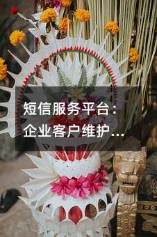 短信服务平台:企业客户维护的核心纽带