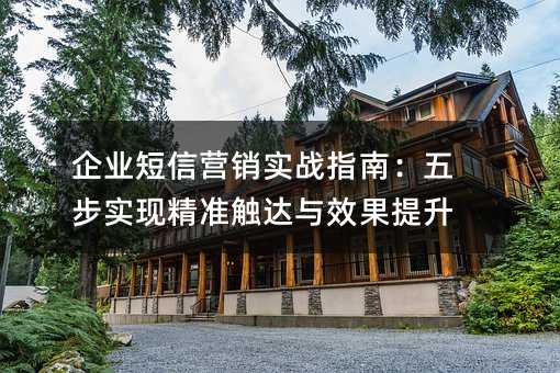 企业短信营销实战指南:五步实现精准触达与效果提升