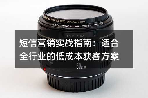 短信营销实战指南:适合全行业的低成本获客方案
