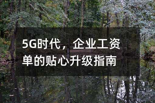 5G时代,企业工资单的贴心升级指南