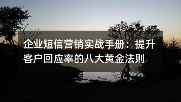 ҵӪʵսֲ᣺ͻӦʵİ˴ƽ