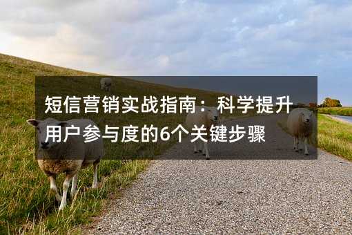 短信营销实战指南:科学提升用户参与度的6个关键步骤