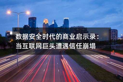 数据安全时代的商业启示录:当互联网巨头遭遇信任崩塌