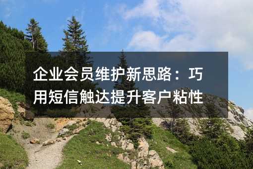 企业会员维护新思路:巧用短信触达提升客户粘性