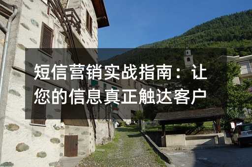 短信营销实战指南:让您的信息真正触达客户