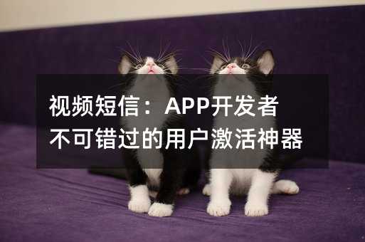视频短信:APP开发者不可错过的用户激活神器
