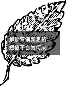 解锁营销新思路:短信平台为何成为企业标配