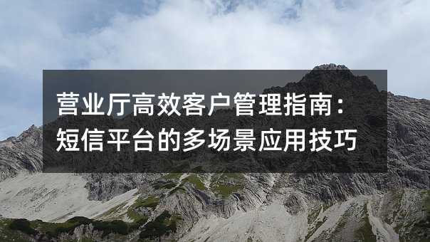 ӪҵЧͻָϣƽ̨ĶೡӦü