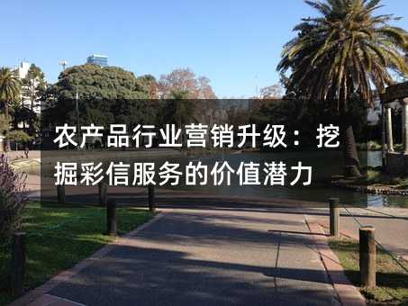 农产品行业营销升级:挖掘彩信服务的价值潜力