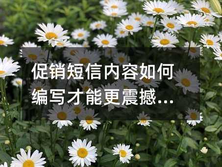 促销短信内容如何编写才能更震撼眼球