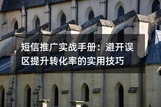 短信推广实战手册:避开误区提升转化率的实用技巧