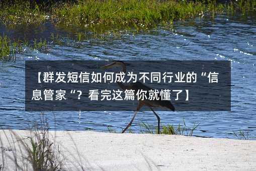 【群发短信如何成为不同行业的“信息管家“?看完这篇你就懂了】