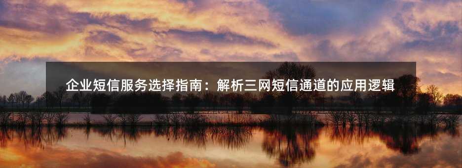 ��ҵ���ŷ���ѡ��ָ�ϣ�������������ͨ����Ӧ���߼�