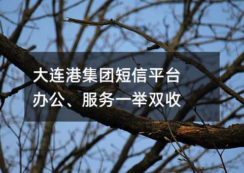 大连港集团短信平台 办公、服务一举双收