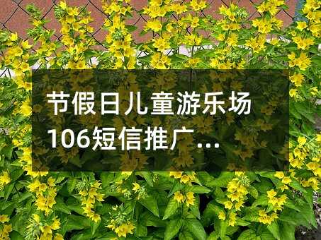 节假日儿童游乐场106短信推广方案!