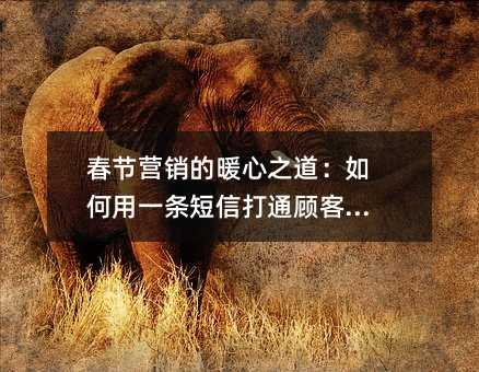春节营销的暖心之道:如何用一条短信打通顾客心门