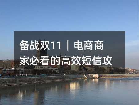 ��ս˫11�������̼ұؿ��ĸ�Ч���Ź���