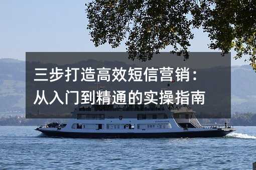 三步打造高效短信营销:从入门到精通的实操指南