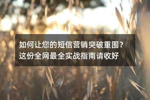 ��������Ķ���Ӫ��ͻ����Χ�����ȫ����ȫʵսָ�����պ�