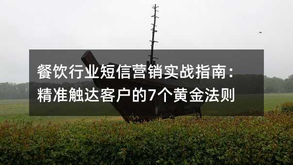 餐饮行业短信营销实战指南:精准触达客户的7个黄金法则