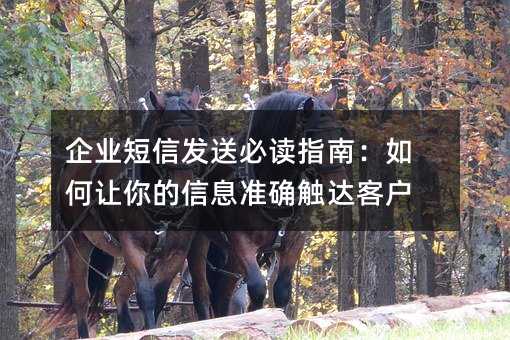 ��ҵ���ŷ��ͱض�ָ�ϣ�����������Ϣ׼ȷ����ͻ�