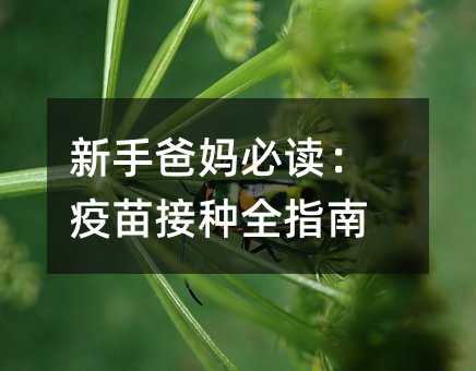 新手爸妈必读:疫苗接种全指南