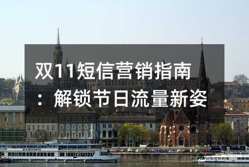 双11短信营销指南:解锁节日流量新姿势