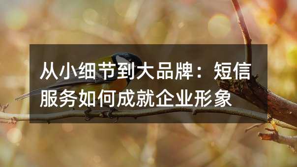 从小细节到大品牌:短信服务如何成就企业形象