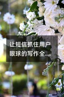 让短信抓住用户眼球的写作全攻略