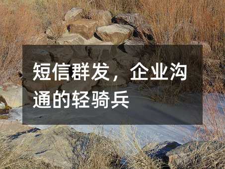 短信群发,企业沟通的轻骑兵