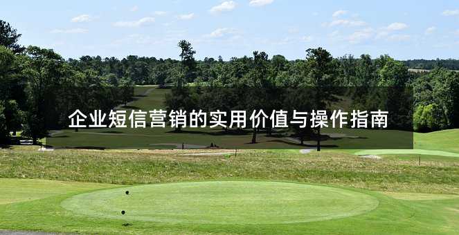 企业短信营销的实用价值与操作指南