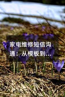 家电维修短信沟通:从模板到温度的服务升级