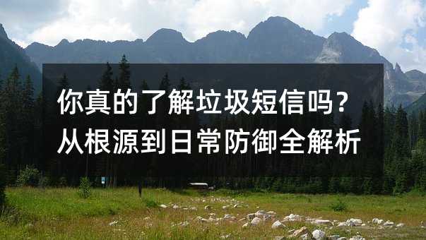 你真的了解垃圾短信吗?从根源到日常防御全解析