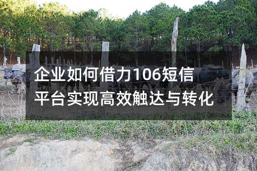 ��ҵ��ν���106����ƽ̨ʵ�ָ�Ч������ת��