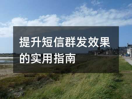 提升短信群发效果的实用指南