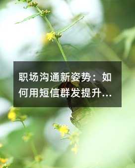 职场沟通新姿势:如何用短信群发提升工作效率