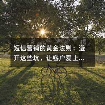 短信营销的黄金法则:避开这些坑,让客户爱上你的消息