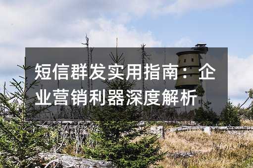 短信群发实用指南:企业营销利器深度解析
