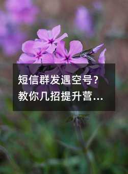 短信群发遇空号?教你几招提升营销效率