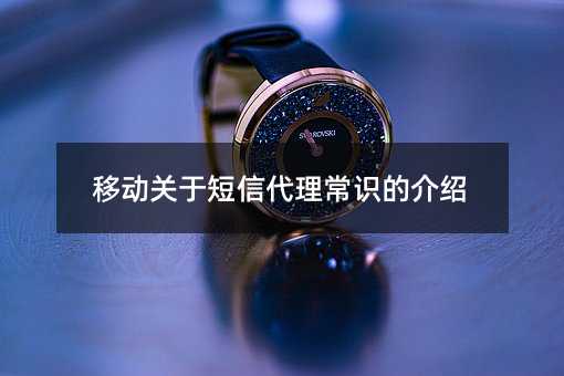 移动关于短信代理常识的介绍