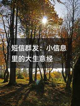 短信群发:小信息里的大生意经