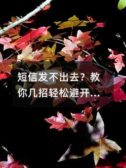 短信发不出去?教你几招轻松避开屏蔽“雷区”
