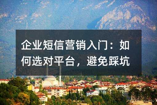 企业短信营销入门:如何选对平台,避免踩坑