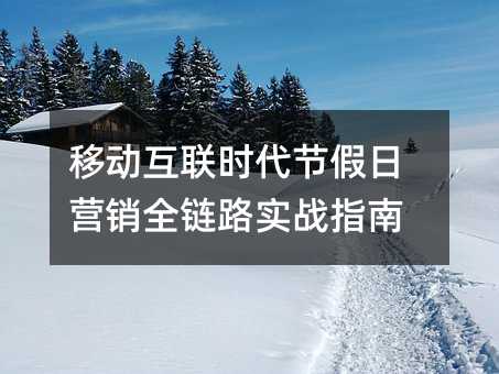 移动互联时代节假日营销全链路实战指南