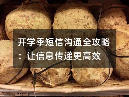 开学季短信沟通全攻略:让信息传递更高效